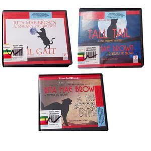 Rita Mae Brown Mrs Murphy Mystery Book Lot 24-25-26 in Series Audio CD ExLibrary